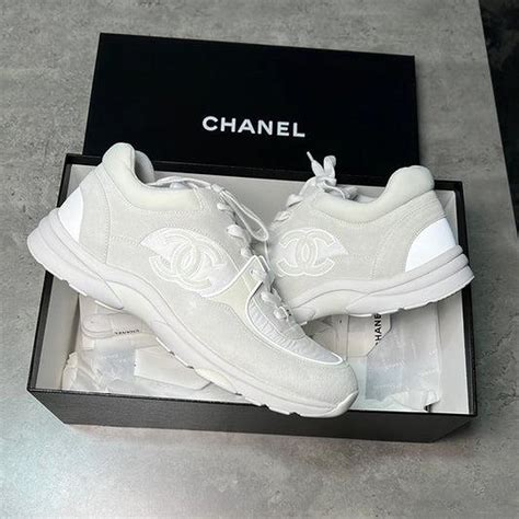 white mens chanel trainers|Chanel trainers selfridges.